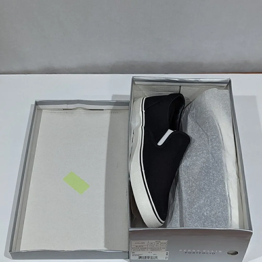 BNWT!!!!Perry Ellis CANVAS DECK SLIP ON SNEAKER - Picture 9 of 10
